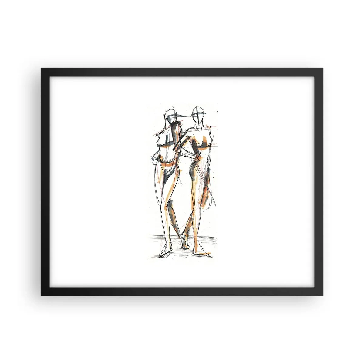 Poster in einem schwarzem Rahmen - Studie der Gnade - 50x40 cm