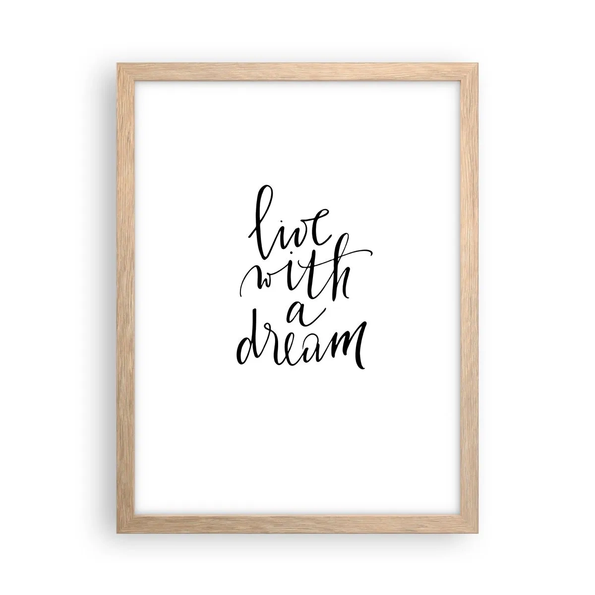 Poster in einem Rahmen aus heller Eiche - Na sicher - 30x40 cm