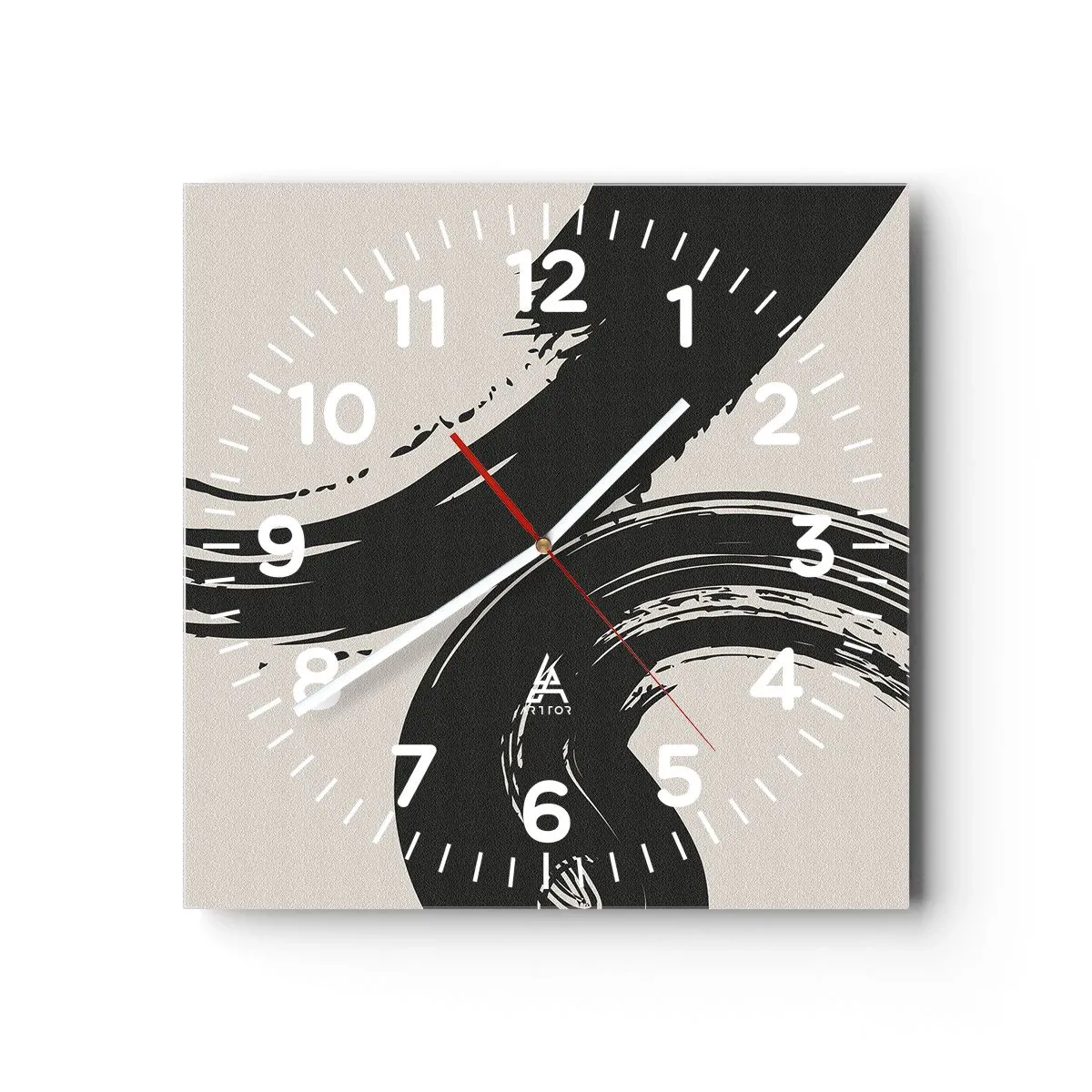 Wanduhr - Glasuhr - Ausladend und kreisförmig - 40x40 cm