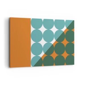 Bild auf Leinwand - Leinwandbild - Geometrische Muster in Kontrastfarben - 120x80cm - Nach oben und schräg - Moderne Wanddekoration für Wohnzimmer und Schlafzimmer ARTTOR