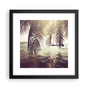 Poster in einem schwarzem Rahmen - Sie können nach Belieben in den Wolken schwingen - 30x30 cm