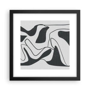 Poster in einem schwarzem Rahmen - Abstraktes Spiel im Labyrinth - 30x30 cm