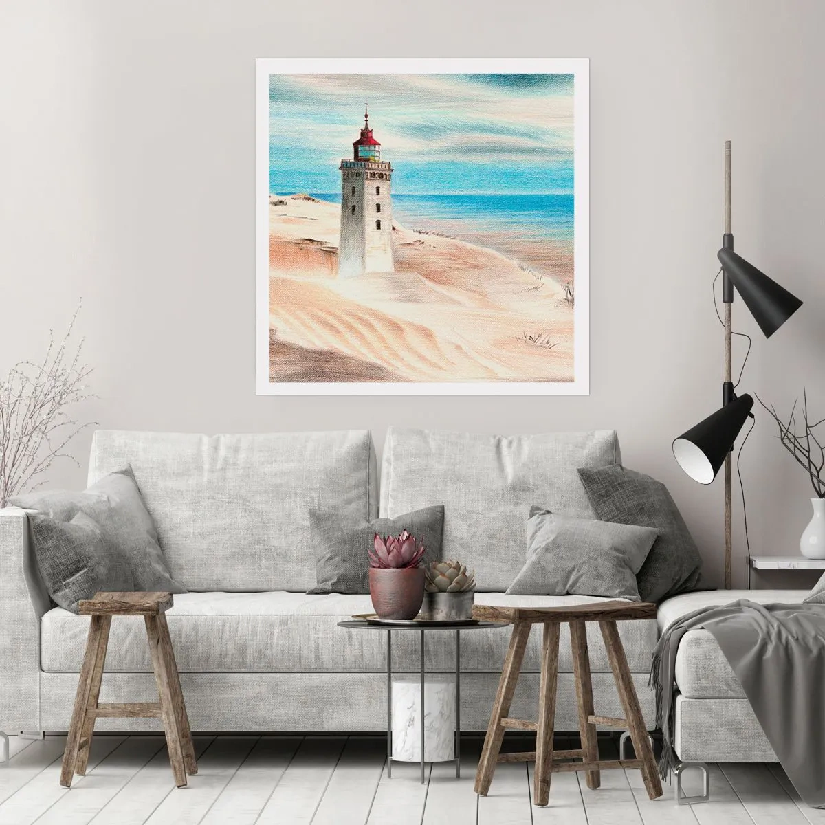 Poster - Immer aufs Meer starrend - 40x40 cm
