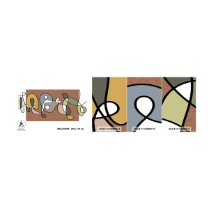Fototapeten Muster Selbstklebend Deluxe Sticker - Abstraktion, die ein Lächeln wert ist - Modern, Abstraktion, Stück - 100x30 cm