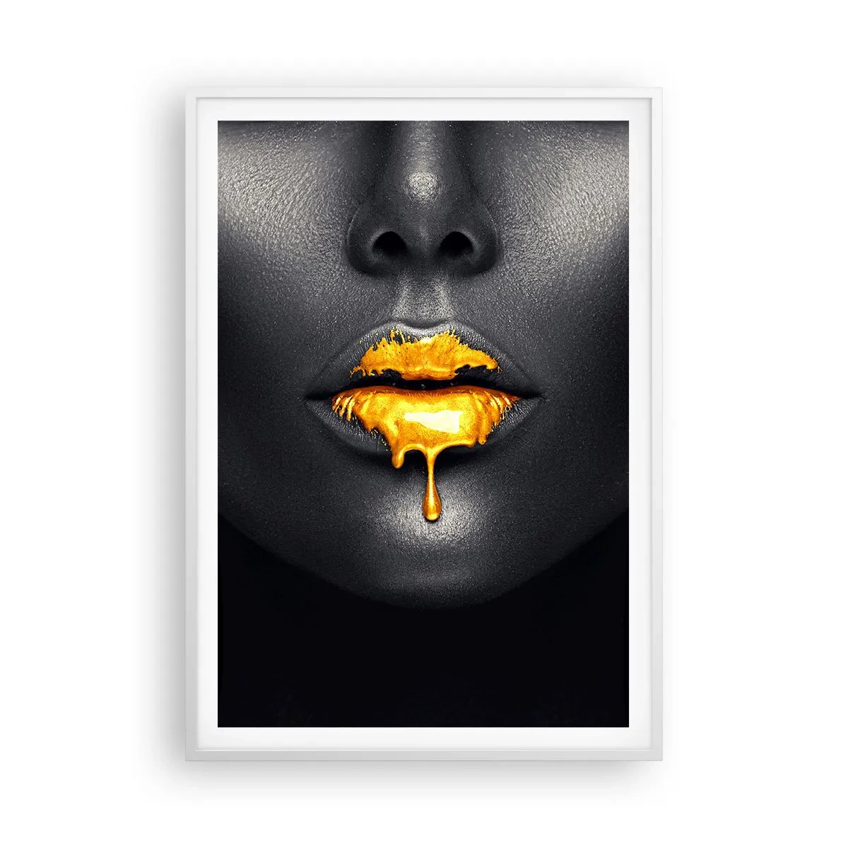 Poster in einem weißen Rahmen - Goldmaul - 70x100 cm