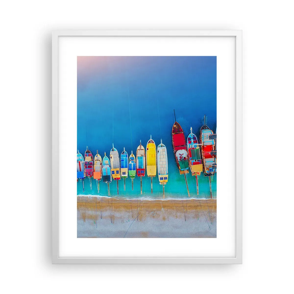 Poster in einem weißen Rahmen - Aus der Vogelperspektive - 40x50 cm