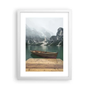 Poster in einem weißen Rahmen - Und die stolzen Felsen der Stirn - 30x40 cm