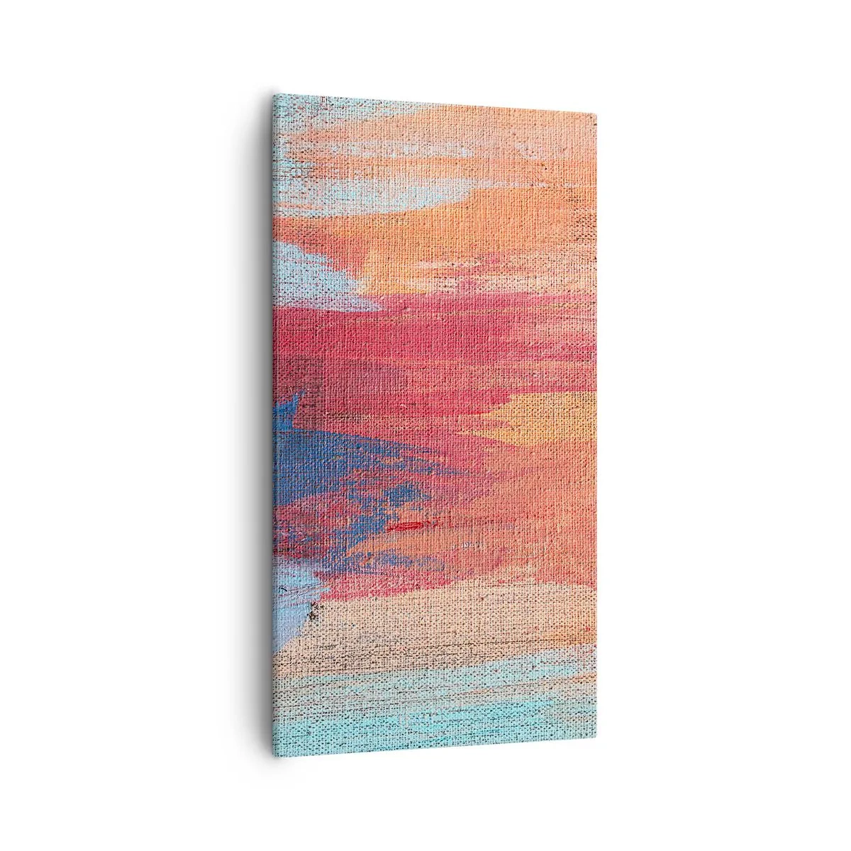 Bild auf Leinwand - Leinwandbild - Renne den Regenbogen hinunter - 55x100 cm