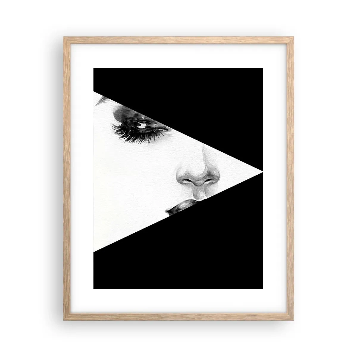 Poster in einem Rahmen aus heller Eiche - Immer unentdeckt - 40x50 cm