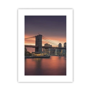 Poster - Eingetaucht in lila Stille - 30x40 cm