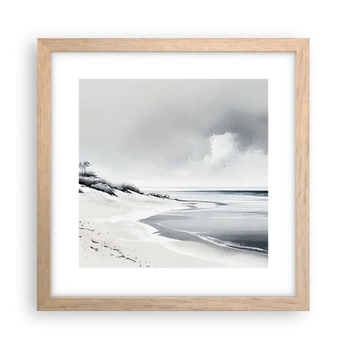 Poster in einem Rahmen aus heller Eiche - Für immer zusammen - 30x30 cm