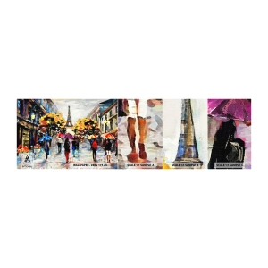 Fototapeten Muster Selbstklebend Deluxe Sticker - Besonders schön im Herbst - Stadt, Paris, Eiffelturm - 100x30 cm
