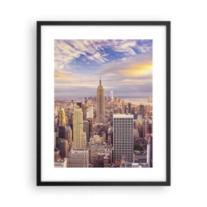 Poster in einem schwarzem Rahmen - Nur nach den Wolken greifen - 40x50 cm
