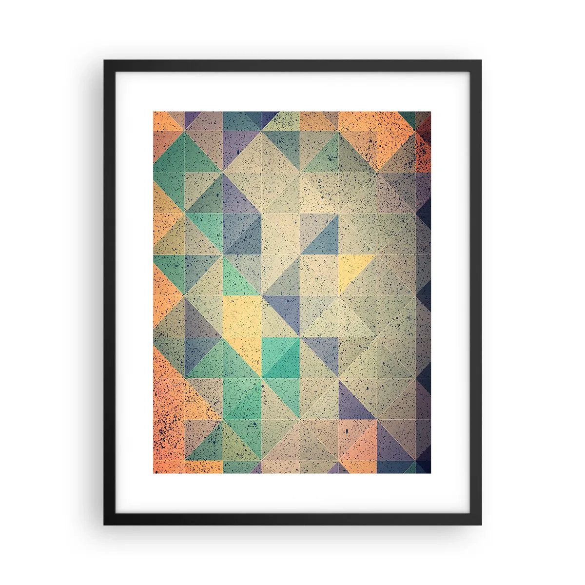 Poster in einem schwarzem Rahmen - Republik der Dreiecke - 40x50 cm