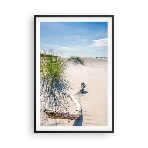 Poster in einem schwarzem Rahmen - Der schönste Strand? Ostsee-Strand - 61x91 cm
