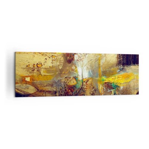 Bild auf Leinwand - Leinwandbild - Abstraktes Stillleben in warmen Farben - 160x50cm - Kalt, wärmer, heiß - Moderne Wanddekoration für Wohnzimmer und Schlafzimmer ARTTOR