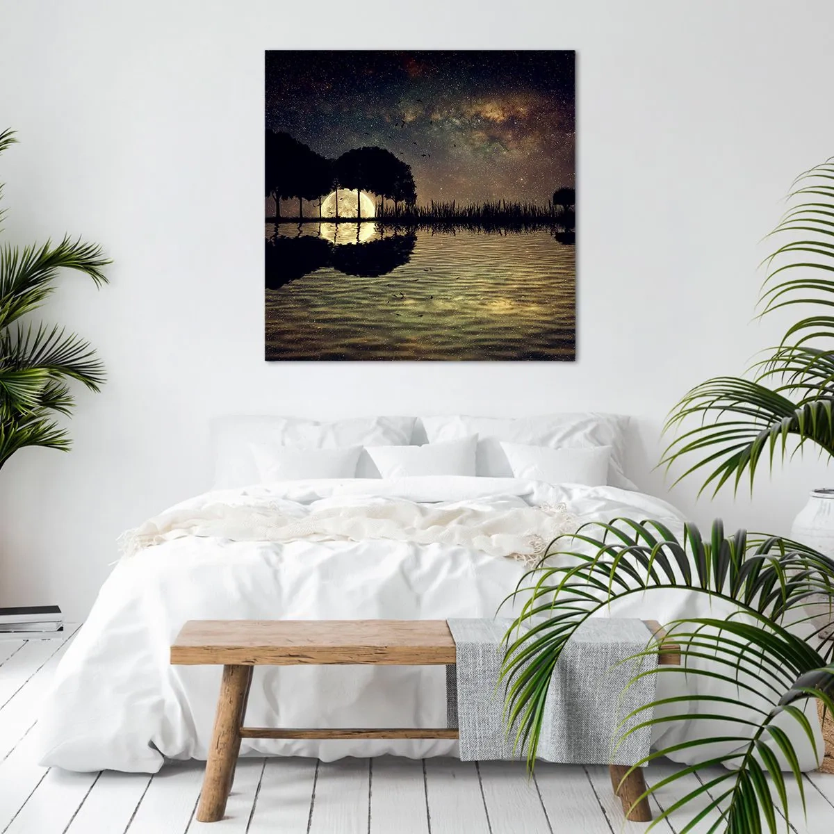 Bild auf Leinwand - Leinwandbild - Nacht am Ende der Welt - 60x60 cm