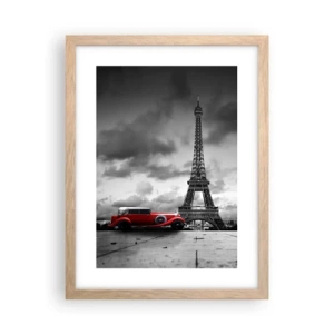 Poster in einem Rahmen aus heller Eiche - Vor nicht allzu langer Zeit in Paris - 30x40 cm