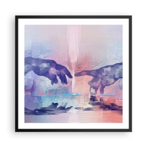 Poster in einem schwarzem Rahmen - Göttlicher Funke des Lebens - 60x60 cm