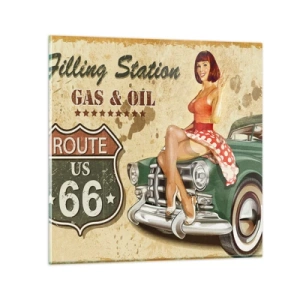 Glasbild - Bild auf glas - Die großen Jahre der 40er. - 30x30 cm