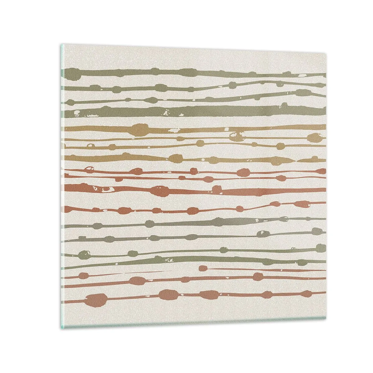 Glasbild - Bild auf glas - Musikalische Notation von Farben - 60x60 cm