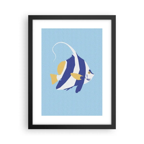 Poster in einem schwarzem Rahmen - Vermisse tropische Gewässer - 30x40 cm