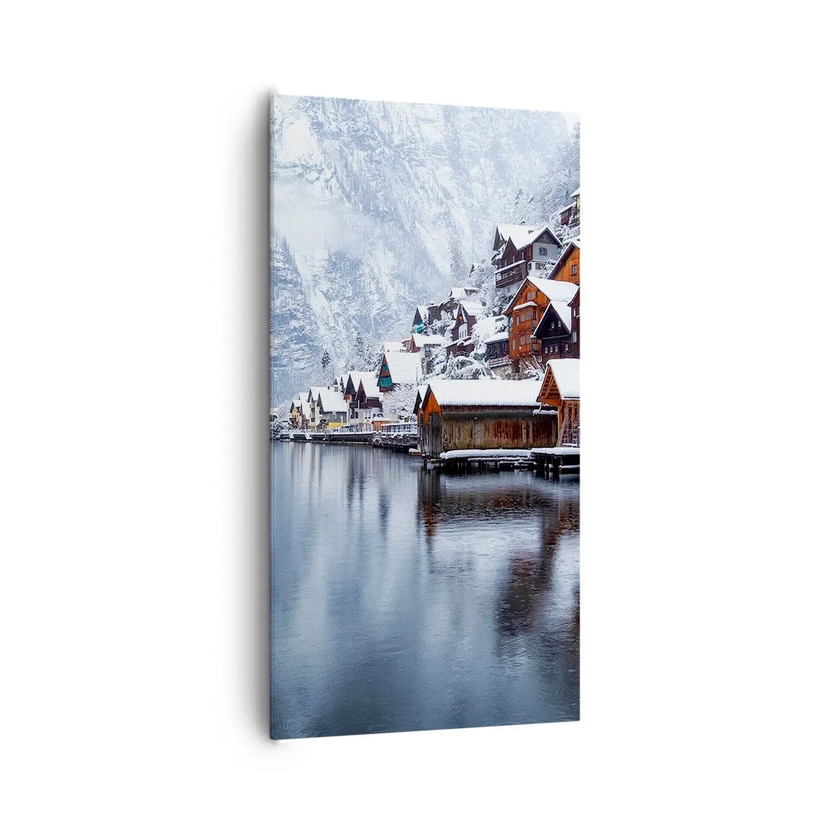 Bild auf Leinwand - Leinwandbild - In winterlicher Dekoration - 65x120 cm