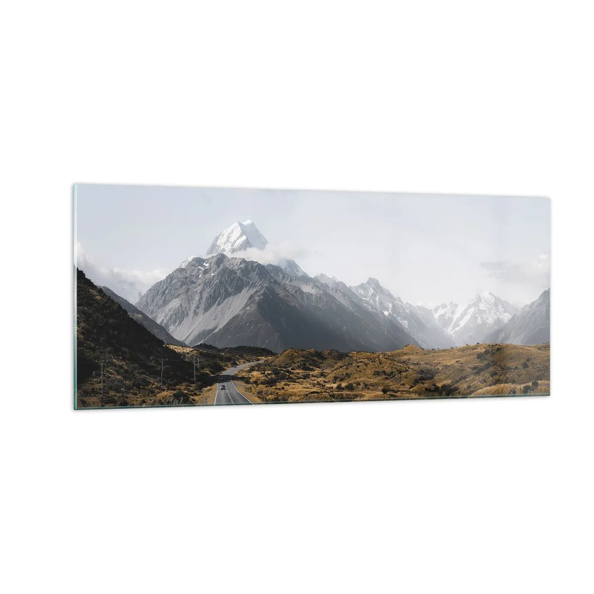 Glasbild - Bild auf glas - Der Weg ins Herz der Berge - 100x40 cm