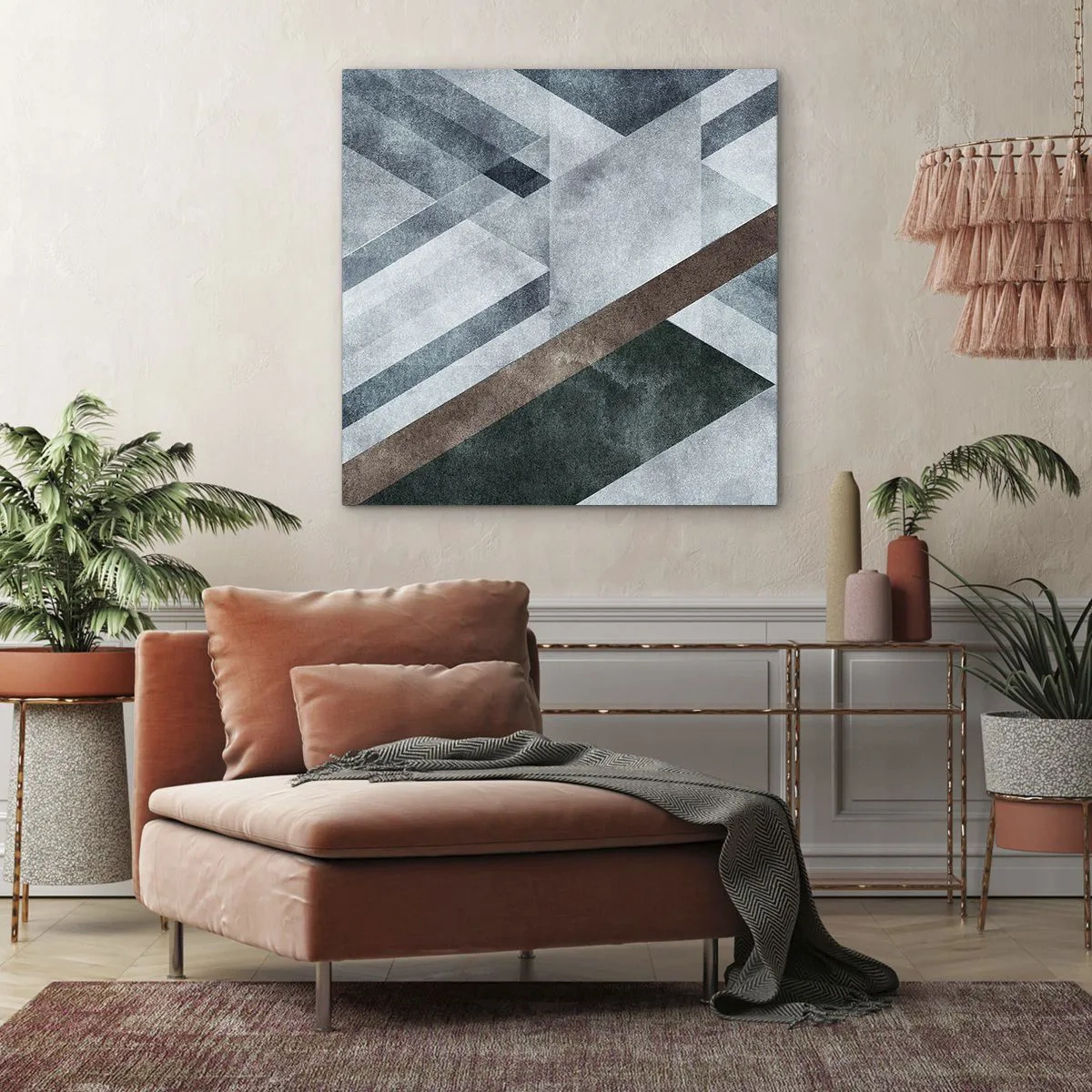 Bild auf Leinwand - Leinwandbild - Anspruchsvolle Eleganz der Geometrie - 60x60 cm