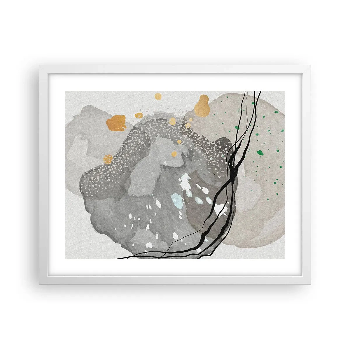 Poster in einem weißen Rahmen - Organische Komposition - 50x40 cm