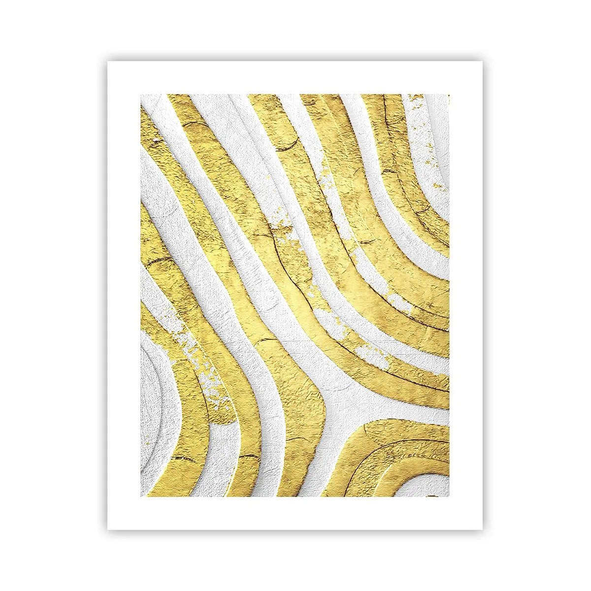 Poster - Komposition in Weiß und Gold - 40x50 cm