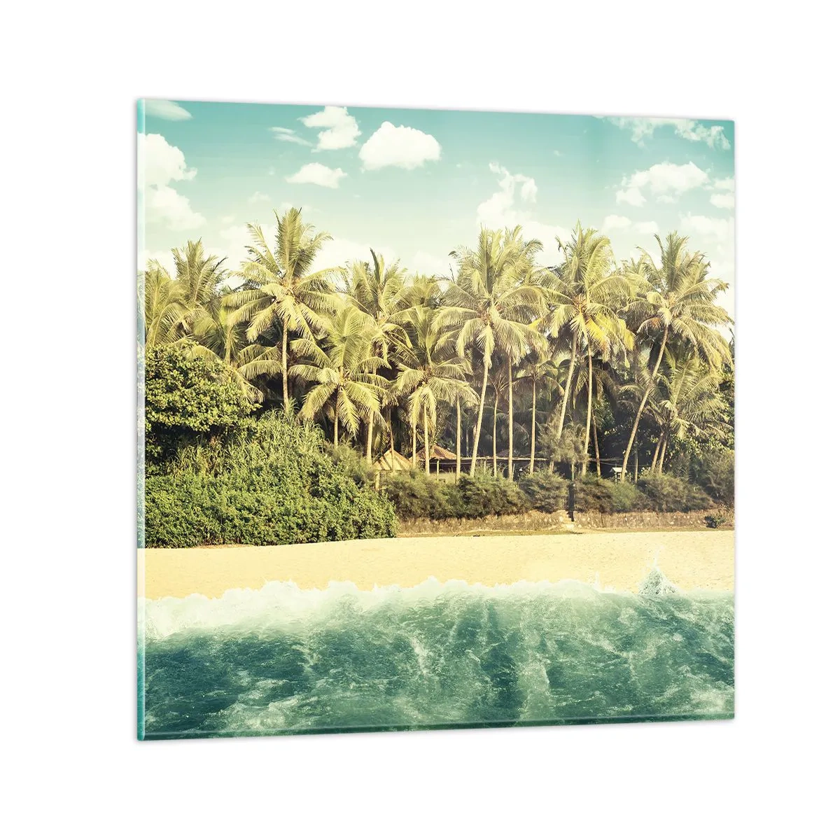 Glasbild - Bild auf glas - Wie wäre es hier? - 70x70 cm