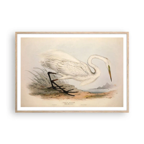 Poster in einem Rahmen aus heller Eiche - Dame auf den Binsen - 100x70 cm