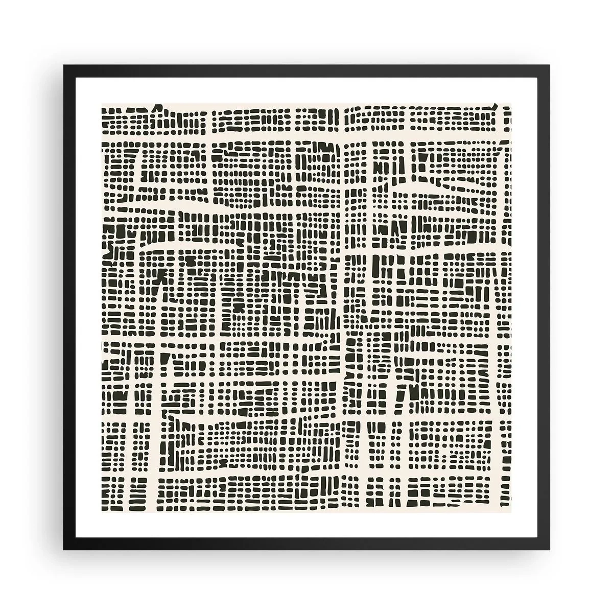 Poster in einem schwarzem Rahmen - Gewebte Komposition - 60x60 cm