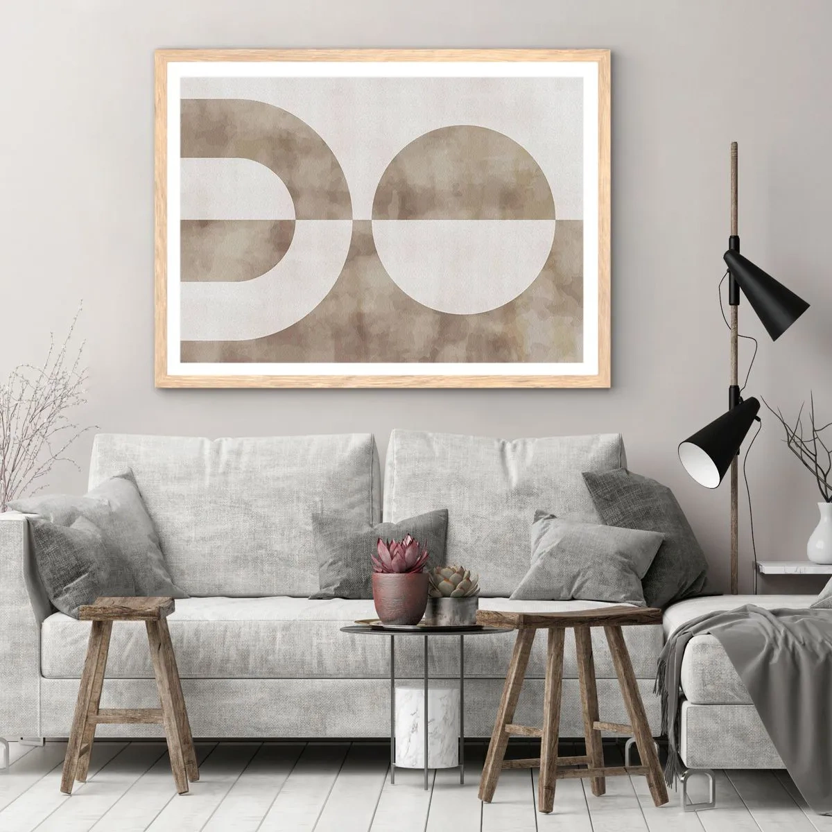 Poster in einem Rahmen aus heller Eiche - Ähnlichkeiten und Unterschiede - 70x50 cm