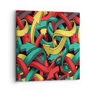 Bild auf Leinwand - Leinwandbild - Welcher Weg zum Ziel? - 30x30 cm