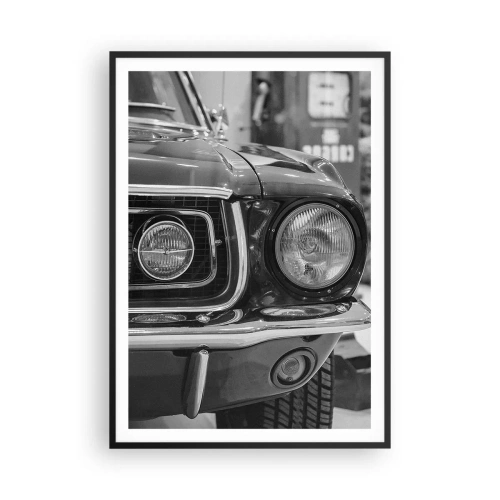 Poster in einem schwarzem Rahmen - Wilder Ritt - 70x100 cm
