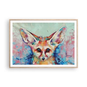 Poster in einem Rahmen aus heller Eiche - Bist du bereit für mich? - 100x70 cm