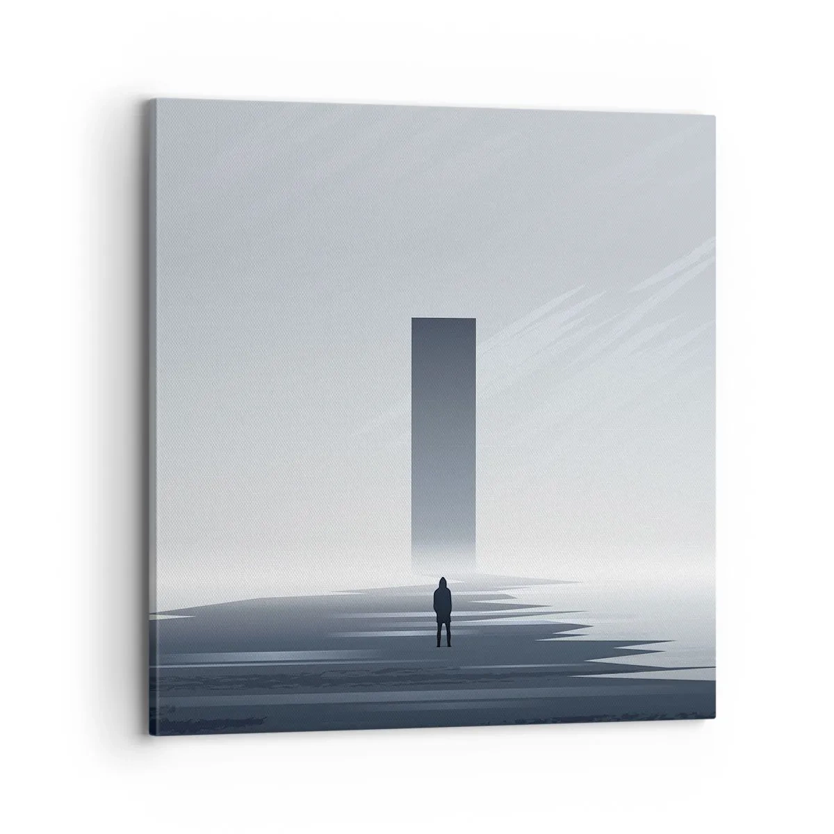 Bild auf Leinwand - Leinwandbild - Chance oder Bedrohung? - 70x70 cm