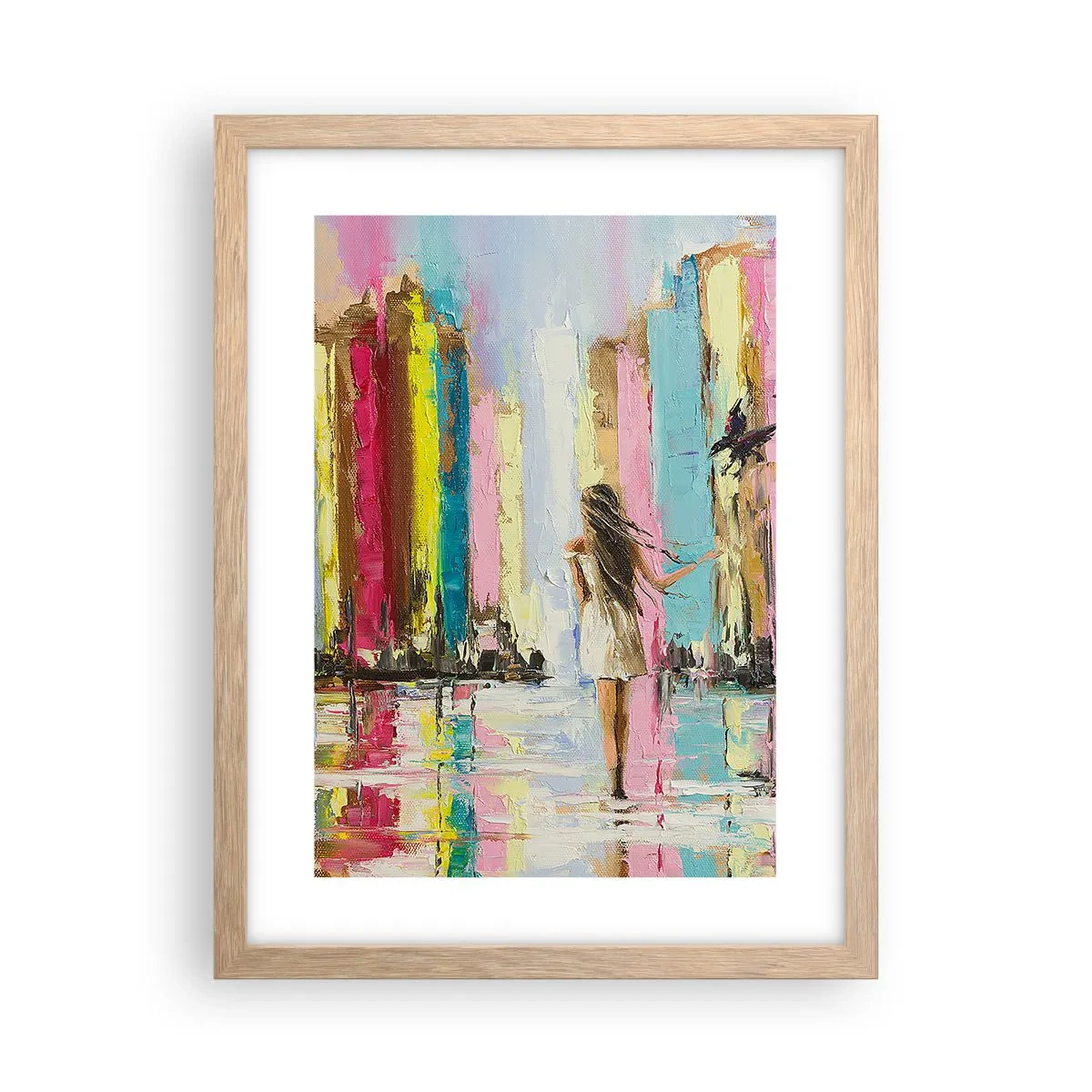 Poster in einem Rahmen aus heller Eiche - Folge mir - 30x40 cm