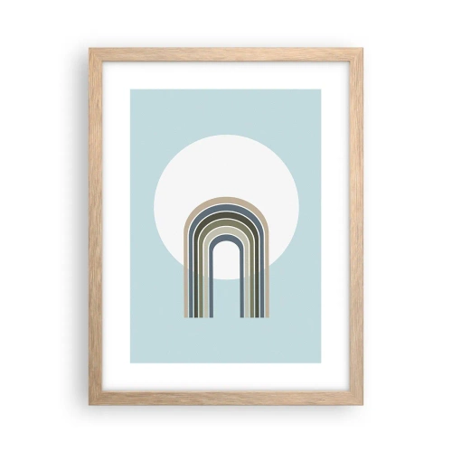 Poster in einem Rahmen aus heller Eiche - Unwiderstehliche Anziehungskraft - 30x40 cm