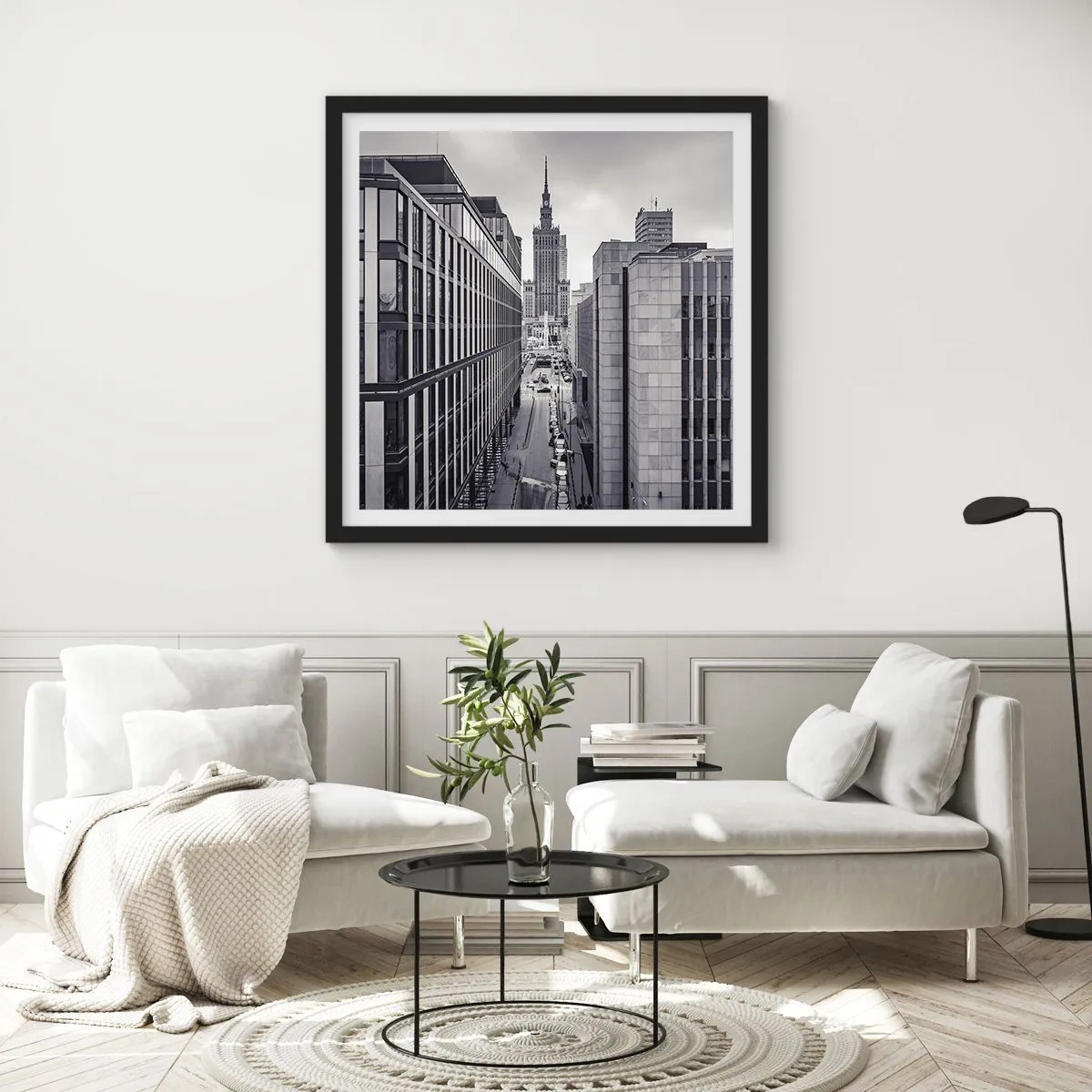 Poster in einem schwarzem Rahmen - Warschauer Tal - 60x60 cm