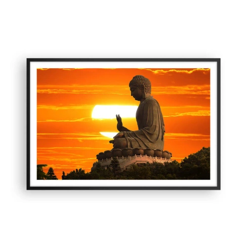 Poster in einem schwarzem Rahmen - Keine Angst vor der Welt - 91x61 cm