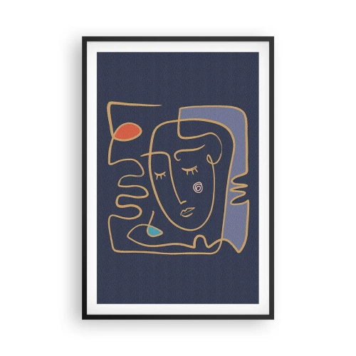 Poster in einem schwarzem Rahmen - In Gedanken - 61x91 cm