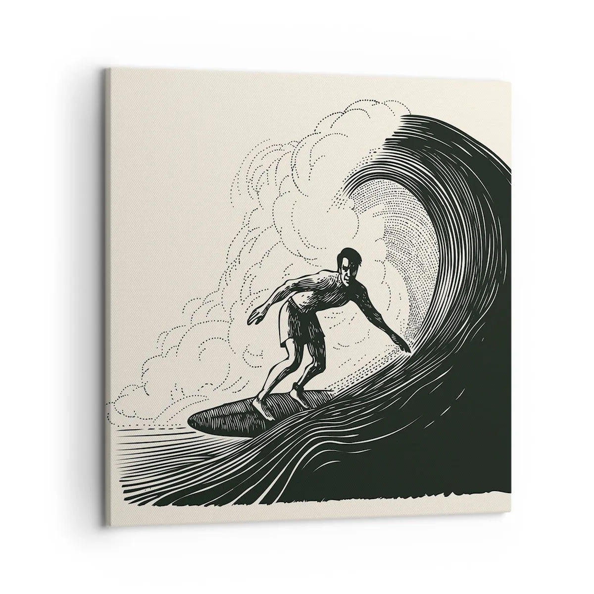 Bild auf Leinwand - Leinwandbild - König der Welle - 50x50 cm