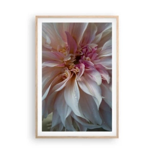Poster in einem Rahmen aus heller Eiche - Blühende Frische - 61x91 cm