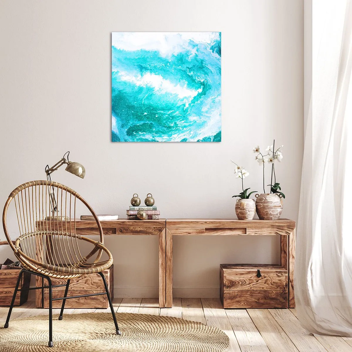 Bild auf Leinwand - Leinwandbild - Im Kern des Elements - 70x70 cm