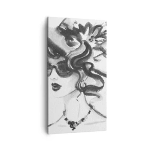 Bild auf Leinwand - Leinwandbild - Eine Dame mit Charakter - 45x80 cm