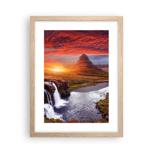 Poster in einem Rahmen aus heller Eiche - Ein Blick auf Mittelerde - 30x40 cm