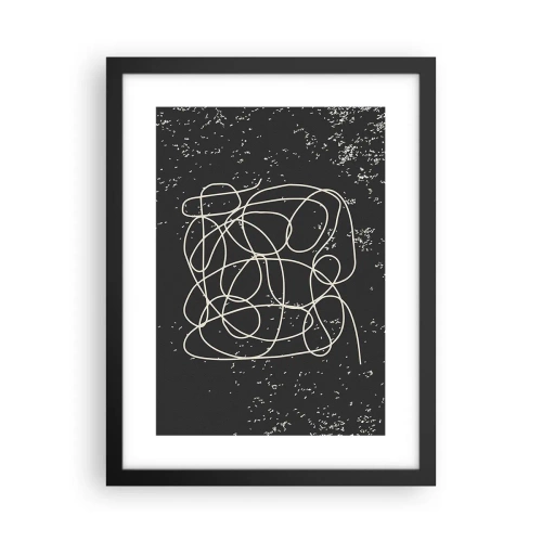 Poster in einem schwarzem Rahmen - Wandernde, umherschweifende Gedanken - 30x40 cm